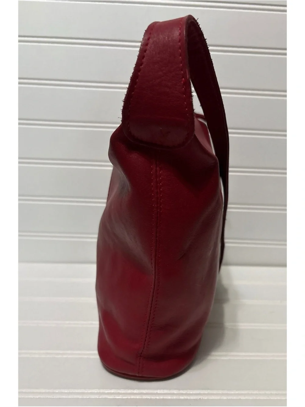 COACH Vintage Red Soft Leather Soho Slouchy Hobo Bucket Shoulder Bag Tote 4148
